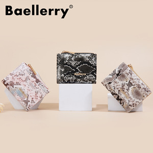กระเป๋าสตางค์สั้นผู้หญิง Baellerry ลายงู ซิปใส่บัตร ขนาด 4 นิ้ว ใช้ได้ทุกวัน - Product Image 4