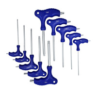 Set Kunci Torx T-Handle Tahan Lama, Kunci Bintang Keamanan, Kunci Allen Multi-Fungsi dari Baja Paduan untuk Perbaikan Peralatan Industri