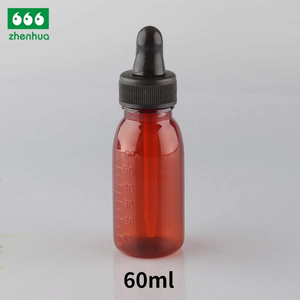 Mezun hattı ile 60ml plastik damlalık şişe kahverengi reaktif şişesi - Product Image 1