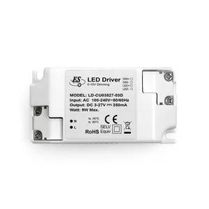 ES CE 9w 27v 350mA 0-10v dimmable ac dc Constant Current led driver 9watt