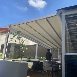 Auvent rétractable <span class=keywords><strong>en</strong></span> aluminium de <span class=keywords><strong>Pergola</strong></span> motorisée, diadème de haute qualité, système d'arcs, fausses tronzo, canopée - Product Image 1
