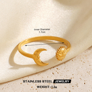 MW 2025 New Trendy PVD 18K Adjustable Wholesale <strong>Rings</strong> Resizable Stainless Steel Engagement <strong>Gold</strong> Jump <strong>Ring</strong> <strong>Set</strong> for Women <strong>Rings</strong> - Product Image 5