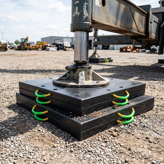 UHMWPE Mobile Crane Outrigger Pads HDPE Truck Wear-resistant Outrigger Pads