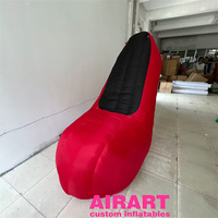 Accessoires pour événements thématiques, chaussures à talons hauts gonflables rouges pour femmes, talons rouges gonflables pour la décoration