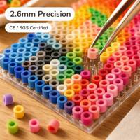 Perles de fusion écologiques certifiées SGS de 2,6 mm, lot de 221 couleurs, kit d'artisanat, emballées en sachet/10g, perles Perler, fourniture d'usine