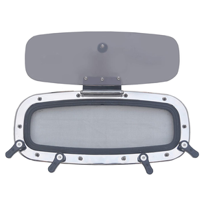 Porche de bateau/trappe de lumière de porte/fenêtre-ouverture <span class=keywords><strong>rectangulaire</strong></span> en acier inoxydable pour bateau/Yacht/nautique/RV - Product Image 1