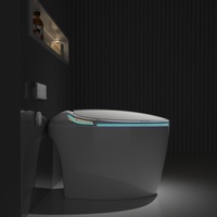 Toilettes électriques intelligentes WC Bidet Fonction de lavage féminin Conception d'oeuf allongé Chauffage du siège Télécommande au sol pour salle de bain