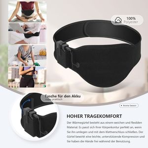 Tappetino riscaldante per crampi d'epoca portatile per alleviare i dolori lombari con elementi in grafene abete, 7.4V, batteria ricaricabile 3000mAh - Product Image 5