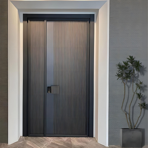 Chất lượng cao và an toàn thiết kế hiện đại biệt thự lối vào Hợp kim nhôm chống trộm cửa an ninh với khóa thông minh - Product Image 5