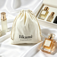 Tas Serut Katun Organik Logo Kustom Ramah Lingkungan Kantong Perhiasan Kanvas Alami Kemasan Kecil Berkelanjutan Hadiah Grosir
