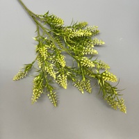 Fleurs artificielles en soie verte, agripaume, arrangements décoratifs pour mariages et utilisation extérieure avec technique de simulation
