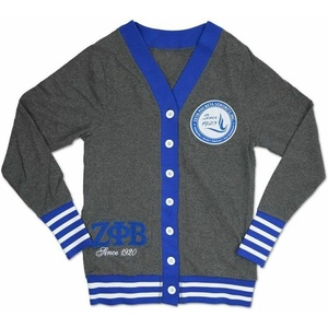 Cárdigan de tamaño personalizado de calidad superior, ropa informal de fraternidad universitaria, apliques de punto con botones bordados de primavera - Product Image 1