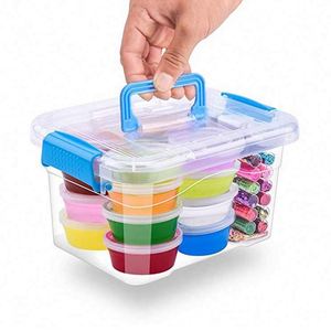 Kids Educational DIY Slime Making Kit Charms Glitter Accessories-Crystal Clear Eco-friendly <b>Clay</b> Plastic Slime Kit Toysrunner - Product Image 5