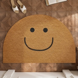 Tapis de sol antidérapant demi-cercle demi-rond en fibre de polyester haute densité de noix de <span class=keywords><strong>coco</strong></span> tapis d'extérieur tapis de porte de bienvenue - Product Image 6