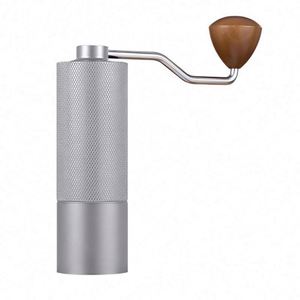 Al-Alloy Body 420 Stainless Steel Burr CNC Core Homeuse Espresso <b>Mini</b> Hand Mill Portable Manual Coffee <b>Grinder</b> Wood Handle - Product Image 1