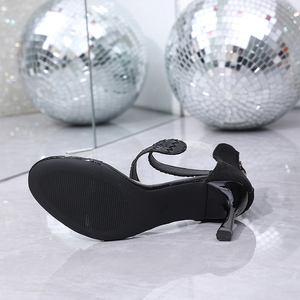 Nouvelles sandales sexy pour femmes à talons hauts, talons fins, bride tressée en forme de S, empeigne transparente, col fixe, bout ouvert XT-054 - Product Image 4