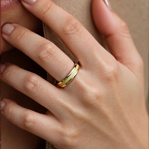 Stainless Steel <b>Couple</b> <b>Rings</b> 6mm Brushed Finish Wedding Bands Unisex Jewelry - Product Image 2