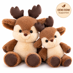 Peluche Personalizzato a Forma di <span class=keywords><strong>Alce</strong></span>/Renna, Giocattolo Morbido Imbottito OEM ODM per Decorazioni Festive, Esposizione Domestica, Souvenir Aziendale, Regalo - Product Image 1