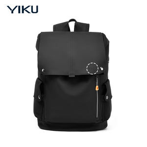 Yiku पुरुषों फैशन हल्के पु चमड़े के बैकपैक रैफिड एंटी-चोरी ज़िपर बंद वाटरप्रूफ पॉलिएस्टर स्ट्रैप एयर कुशन बेल्ट - Product Image 2