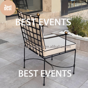Chaise <span class=keywords><strong>de</strong></span> <span class=keywords><strong>jardin</strong></span> industrielle moderne en <span class=keywords><strong>fer</strong></span>, mobilier d'extérieur pour terrasse, idéal pour hôtels, entrepôts, cours, balcons et projets commerciaux - Product Image 5