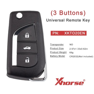 XHORSE XKTO20EN Serie XK Llave Inteligente Universal de 3 Botones para BMW/Chevrolet de Segunda Generación, Actualización de Material ABS, 1 Año - Product Image 2