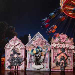 ชุดบ้านตุ๊กตาตัดลายได้10แผ่น/แพ็ค<span class=keywords><strong>สต</strong></span>ิกเกอร์การ์ดแบบแข็งลายทิวทัศน์ของตกแต่งแนววินเทจแนวยุโรปสำหรับสมุดโน้ตที่เขียนด้วยลายมือ - Product Image 1