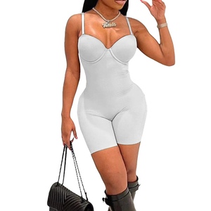 Nouvelle Combinaison-short sexy pour femme à bretelles, décolleté plongeant, taille haute, amincissante et tendance - Product Image 4