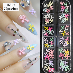 H129 カラフル マカロン クロス DIY ネイルアート アクセサリー 50個セット 3D レジン チャーム マニキュア ジュエリー デザイン ネイルデコレーション - Product Image 3