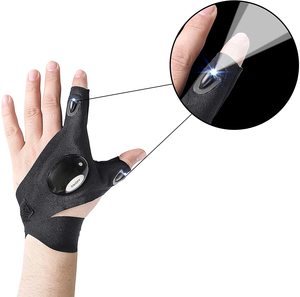 Guantes con luz Led para bicicleta, guantes deportivos de dedo completo para actividades al aire libre, herramienta práctica para ciclismo - Product Image 2