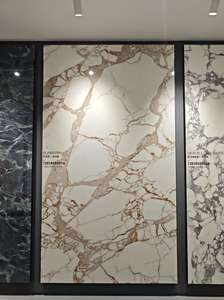 Dalles de pierre frittée 1800*3200*12mm, grandes dalles mates et brillantes, carreaux de sol en porcelaine émaillée, dalles de pierre frittée pour fond de télévision - Product Image 3