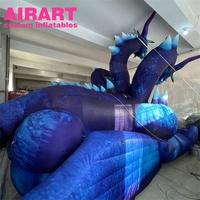 Dragon gonflable vert, dragon gonflable géant avec aile