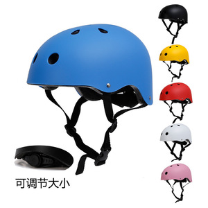 Casque de cyclisme réglable, couleur unie bleue, protection de la tête unisexe pour adultes - Product Image 2