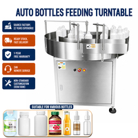 Table d'alimentation pour biberons en verre avec barre de protection réglable, plateau tournant adapté à divers biberons pour le tamponnement et la collecte