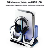 Vente en gros pour PS5 RGB éclairage ventilateur de refroidissement station de charge accessoires de jeu