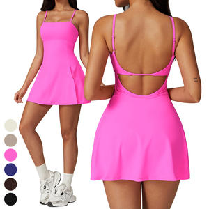 Verstellbare Damen riemen rücken frei für Peak Ball Sports horts 2-in-1-Yoga-Strampler Peakball Golfrock Tennis kleid - Product Image 6