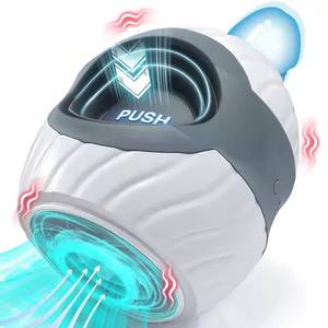 10 modos de vibración ajustables Mini taza juguete sexual sensación táctil Real ABS + TPE Material USB imán carga vibrador masturbador para - Product Image 1