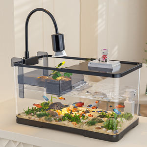 Vente en gros Aquarium décoratif de bureau en acrylique ultra transparent de 20 gallons Aquarium moderne Aquarium d'eau salée - Product Image 5