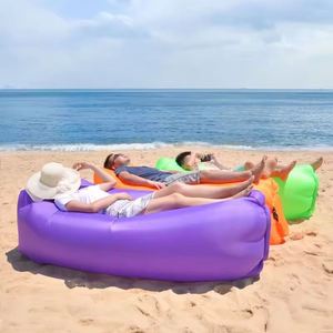 Accessoires de camping, chaise longue d'extérieur rose, lit de plage gonflable, canapé pneumatique avec sac de transport - Product Image 4