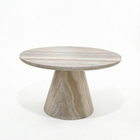Table à manger de style Wabi-sabi, luxe léger, motif travertin, moderne et minimaliste, pour maison modèle, petit appartement ou restaurant