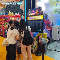 Machine de jeu d'arcade de tir HEROVR à objectif commercial, avec batailles à double joueur sur écran partagé, pour adolescents et familles