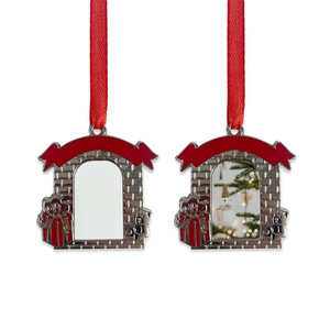 Factory Direct Sublimation Christmas Zinc Alloy Blank Ornaments Customizable Heat Transfer <b>Xmas</b> Decor for Holiday Party Gifts - Product Image 4