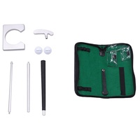 Ensembles de putter de golf en aluminium argenté à double face détachables Cadeau de bureau Portable Kit de putter de clubs de golf gauche et droit