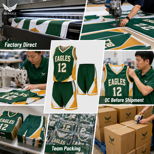 Ensemble d'uniformes de basketball personnalisés pour l'esprit scolaire – Maillot et short color block, extensibles dans quatre directions, anti-humidité et respirants à 100 % - Product Image 6