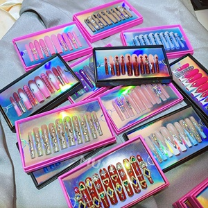 Vente en gros <span class=keywords><strong>Ongles</strong></span> en <span class=keywords><strong>acrylique</strong></span> faits à la main Nouvelle arrivée <span class=keywords><strong>Gel</strong></span> Polonais Carré <span class=keywords><strong>Ongles</strong></span> Artificiels Trapèze Appuyez sur <span class=keywords><strong>Ongles</strong></span> Brillant Réutilisable - Product Image 5