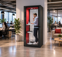 Flexspace Mobilier de bureau : Nouvelle cabine téléphonique de bureau, mini cabine insonorisée avec canapé pour bureaux ouverts et espaces de coworking