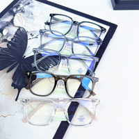 Monture de lunettes unisexe tendance TR, nouvelle monture polygonale anti-lumière bleue, verres de prescription, branches avec insert miroir, style vintage diamant, vente en gros
