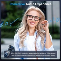 Gafas Inteligentes con IA, Cámara de 8MP, Video HD, Captura de Fotos, Traducción en Tiempo Real, Asistente de Grabación, Audio de Oreja Abierta, Resistentes al Agua