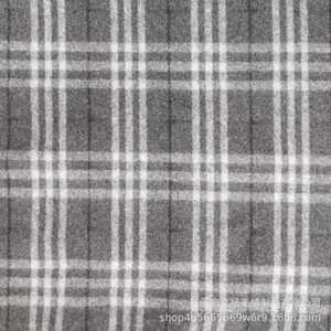 Wool Polyester Plaid Tweed Fabric Medium Weight <b>Brushed</b> <b>Sueded</b> Apparel Coat Jacket Material - Product Image 1