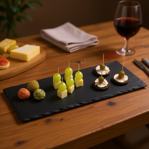 Plateau de service rectangulaire en ardoise KESPER pour apéritifs et plateaux de fromages - Product Image 3