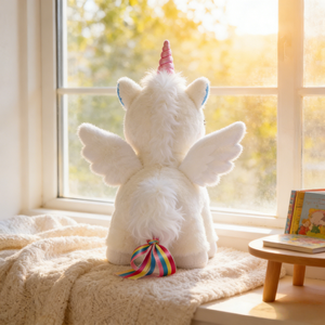 <span class=keywords><strong>Licorne</strong></span> en peluche enchantée avec ailes scintillantes, cadeau d'anniversaire, cadeau <span class=keywords><strong>de</strong></span> Noël <span class=keywords><strong>secret</strong></span>, garniture <span class=keywords><strong>de</strong></span> panier <span class=keywords><strong>de</strong></span> Pâques, accent <span class=keywords><strong>de</strong></span> décoration d'étagère, 100% polyester - Product Image 6